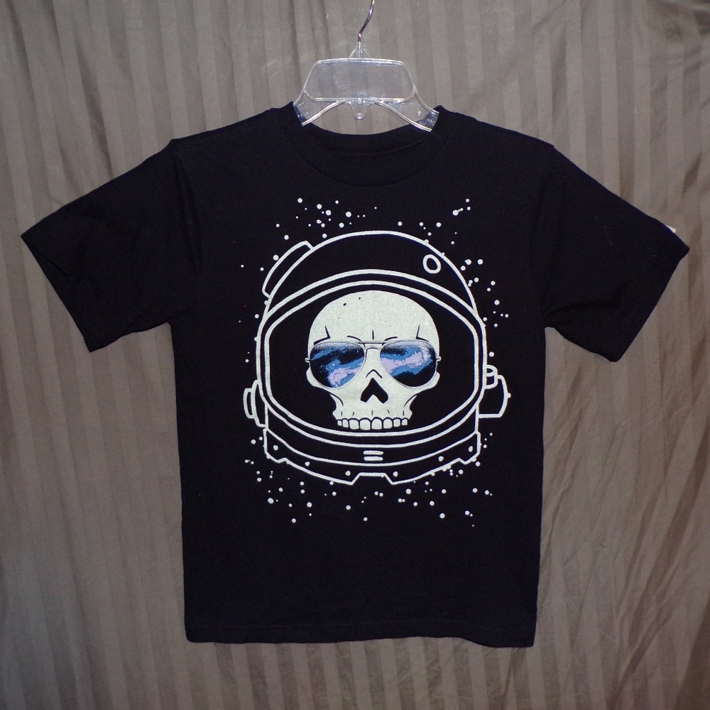 Glow in the Dark Skull Space Helmet T-Shirt